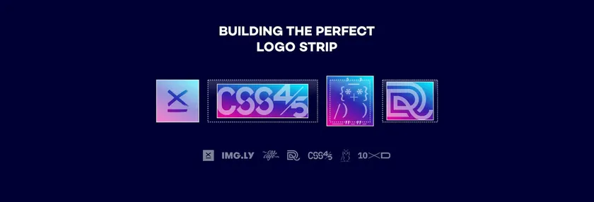 Four logos in a row. Above the headline says: Building the perfect logo strip