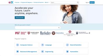 Screenshot of the platform "edx"